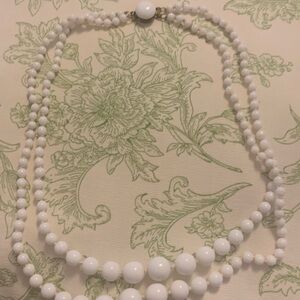 Elegant White Beaded Necklace